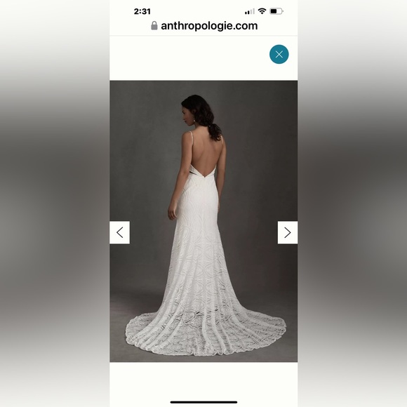 Anthropologie Rish  Flora Wedding Gown- NWT size 4- never worn tried on once - Picture 3 of 10